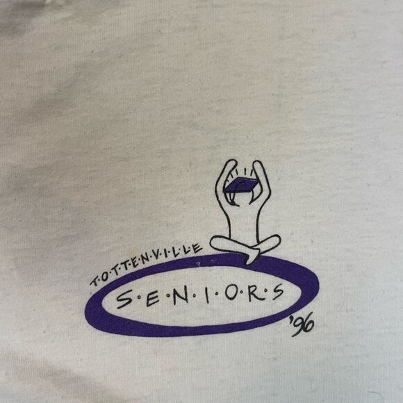 VINTAGE Tottenville High School 1996 Art T-shirt Men XL 90s Single Stitch - Picture 6 of 9